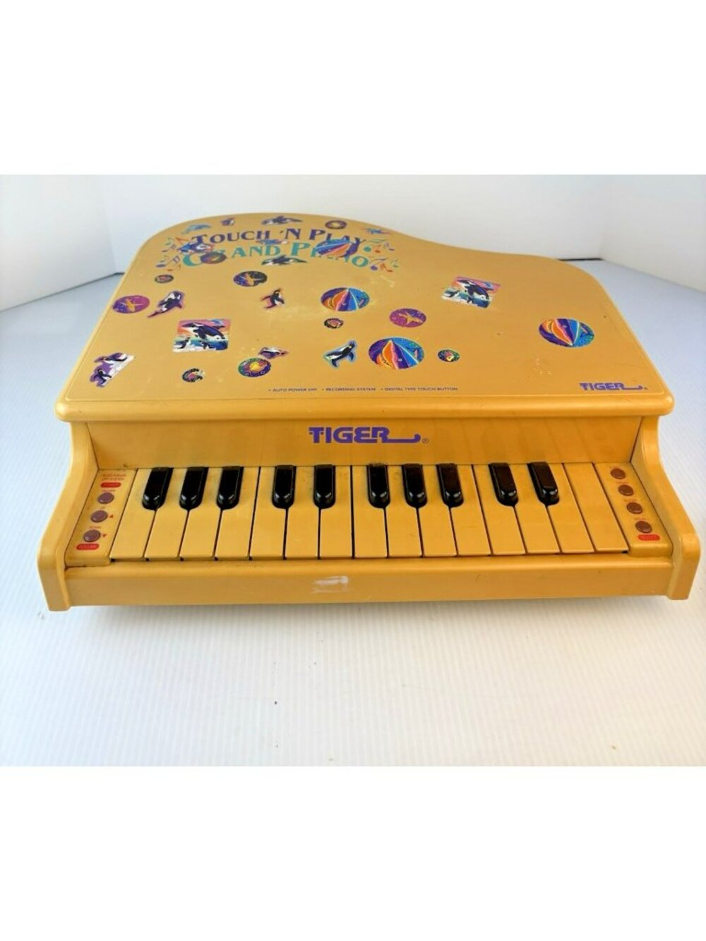 Vintage Tiger Touch N Play Piano Working - Lisa Frank Stickers 90s Nostalgia